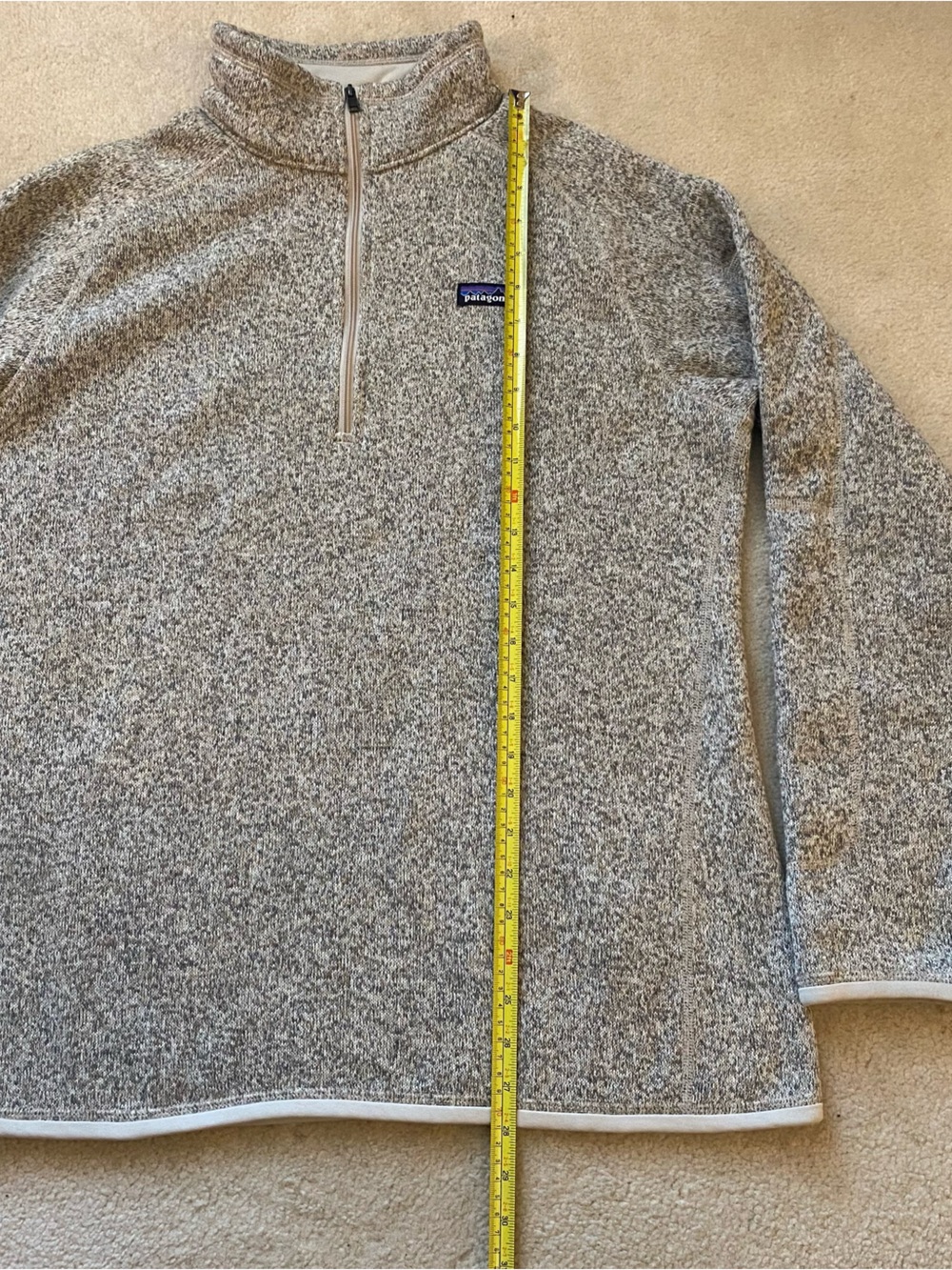 Patagonia Better Sweater 1/4 Zip Women's XL Birch White Fleece 25617 - Picture 8 of 11